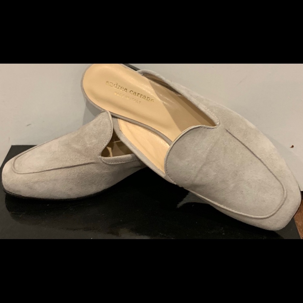 Italian Suede Loafer Mules